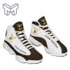 Louis Vuitton White Brown Air Jordan 13 Shoes