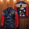 Gucci Mickey Navy Blue Red Leather Bomber Jacket