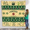 Jameson Irish Whiskey Grinch Quilt Blanket