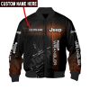 Jeep Custom Name Black Bomber Jacket