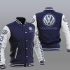 Volkswagen Dark Blue White Baseball Jacket