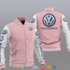 Volkswagen Pink White Baseball Jacket