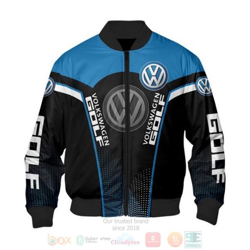 Volkswagen Golf Blue Black Bomber Jacket