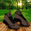 Louis Vuitton Brown Black Air Jordan 13 Shoes