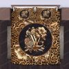 Louis Vuitton Flowers And Leopard Pattern Bedding Set