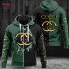 Gucci Black Mix Green Zip Up Hoodie