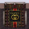 Gucci Style Pattern Tiger Snake Skull Bedding Set