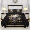 Louis Vuitton Skull And Yellow Rose Bedding Set