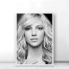 Britney Spears Black White Portrait Canvas
