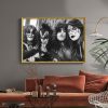 Kiss Black White Landscape Canvas