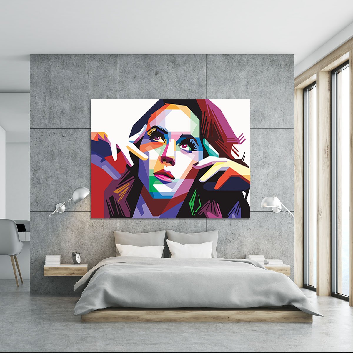 Katy Perry Pop Art Landscape Canvas