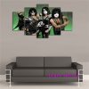 Kiss Green 5 Panel Canvas