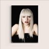 Lady Gaga Black Blackground Portrait Canvas