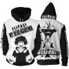MY HERO ACADEMIA Izuku Midoriya Black White Pullover Hoodie