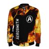 Aerosmith Fire Black Bomber Jacket
