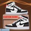 Aston Martin Custom Name Black White Air Jordan 1 High Sneakers
