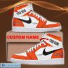 Aston Martin Custom Name Orange White Air Jordan 1 High Sneakers
