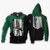 ATTACK ON TITAN Armin Arlert Green Black Zip Up Hoodie