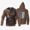 ATTACK ON TITAN Eren Yeager Brown Zip Up Hoodie
