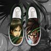 ATTACK ON TITAN Eren Yeager Green Slip On Shoes