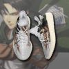 ATTACK ON TITAN Levi Ackerman White Brown Yeezy Boost Sneakers