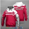 Bugatti Red White Pullover Hoodie