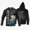 DEATH NOTE L Lawliet Anime Zip Up Hoodie