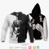 DEATH NOTE L Lawliet Black White Pullover Hoodie