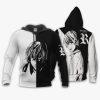 DEATH NOTE Light Yagami Black White Zip Up Hoodie