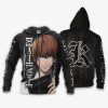 DEATH NOTE Light Yagami Black Zip Up Hoodie