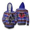 DEATH NOTE Ryuk Anime Ugly Christmas Zip Up Hoodie