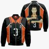 HAIKYU Asahi Azumane Black Bomber Jacket