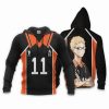 HAIKYU Kei Tsukishima Black Orange Pullover Hoodie