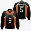 HAIKYU Ryūnosuke Tanaka Black Orange Bomber Jacket