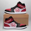 Honda Red Black Air Jordan 1 High Sneakers