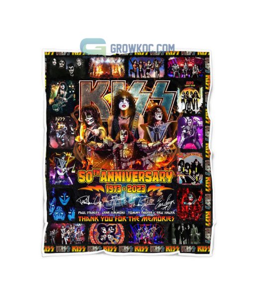 Kiss 50th Anniversary 1973-2023 Fleece Blanket