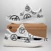 Linkin Park White Yeezy Boost Sneakers