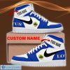 Lotus Custom Name Blue White Air Jordan 1 High Sneakers