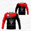Maserati Red Black Zip Up Hoodie