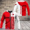 McLaren Custom Text Red White Zip Up Hoodie