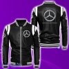 Mercedes-Benz Black Leather Bomber Jacket