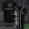 Mercedes-Benz Black With Skull Baseball Jersey