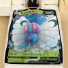 POKEMON Butterfree Card Fleece Blanket