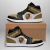 Porsche Gold Black Air Jordan 1 High Sneakers