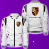 Porsche White Leather Bomber Jacket
