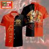 Queen Rock Band Custom Name Orange Black Hawaiian Shirt