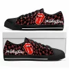 The Rolling Stones Black Low Top Shoes