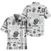 The Rolling Stones Logo Pattern Hawaiian Shirt