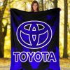 Toyota Black Blue Fleece Blanket
