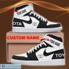 Toyota Custom Name Black White Air Jordan 1 High Sneakers